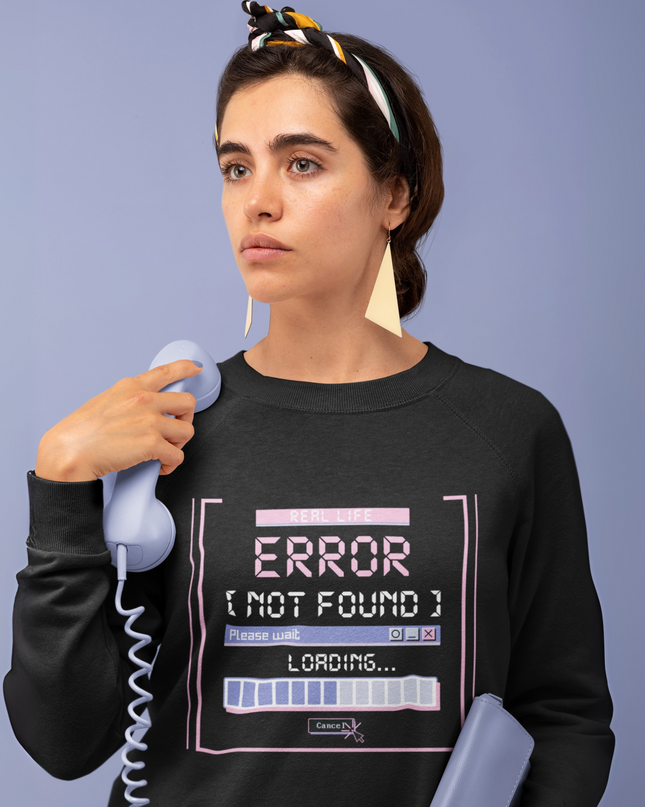 Real Life Error Unisex Crewneck Sweatshirt - Funny Tech Geek Loading Graphic Computer Shirt