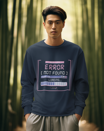 Real Life Error Unisex Crewneck Sweatshirt - Funny Tech Geek Loading Graphic Computer Shirt