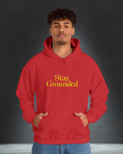 Embroidered 'Stay Grounded' Hoodie