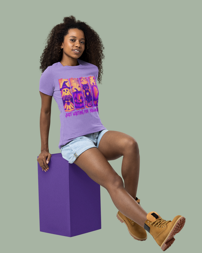 Unisex Halloween T-Shirt with Ghost, Pumpkin, Cat & Tombstone Design