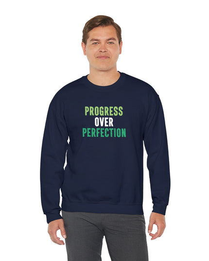 Embriodery PROGRESS OVER PERFECTION Sweatshirt