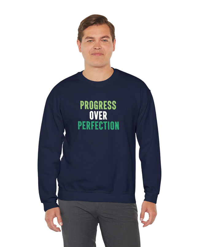 Embriodery PROGRESS OVER PERFECTION Sweatshirt