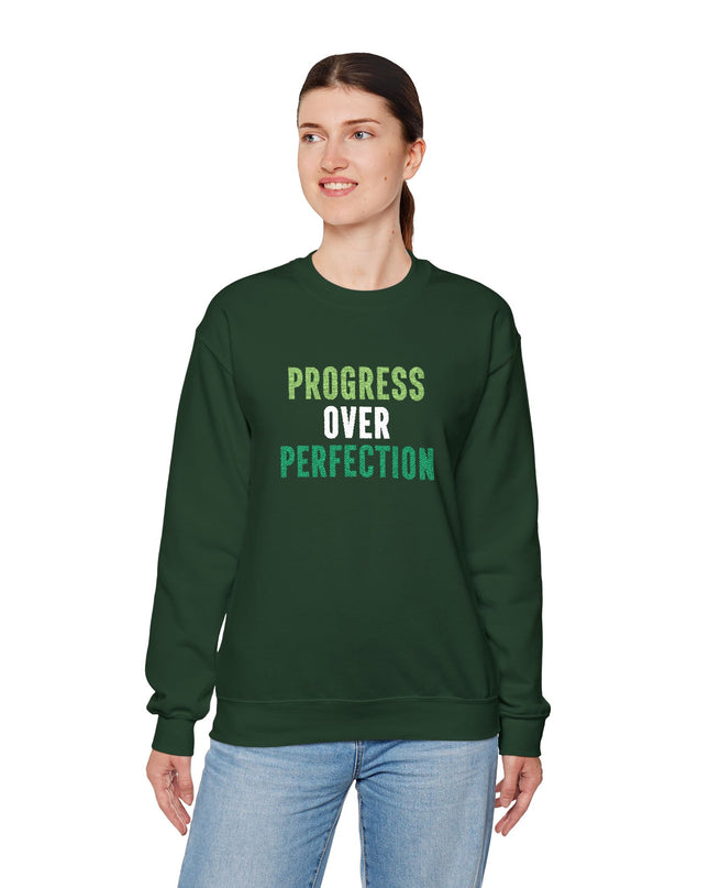 Embriodery PROGRESS OVER PERFECTION Sweatshirt
