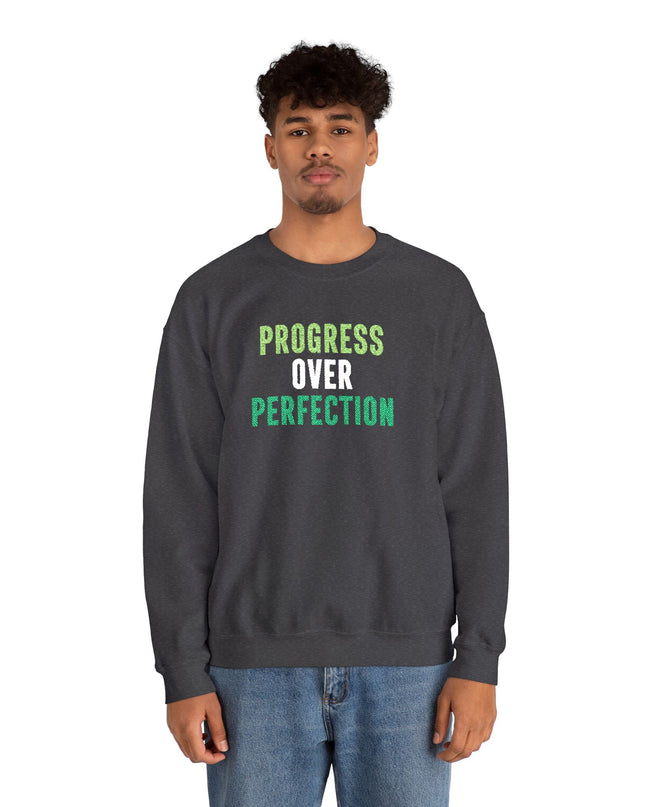 Embriodery PROGRESS OVER PERFECTION Sweatshirt