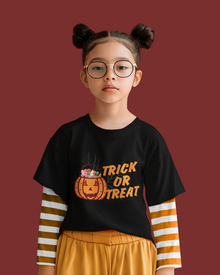 Kids Tee Trick or Treat Halloween Shirt