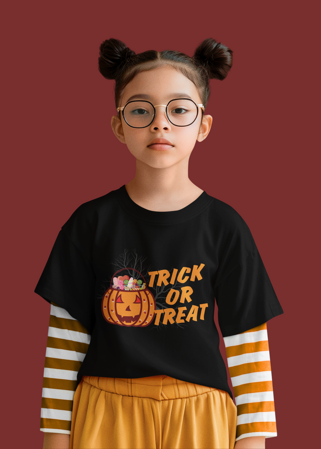 Kids Tee Trick or Treat Halloween Shirt
