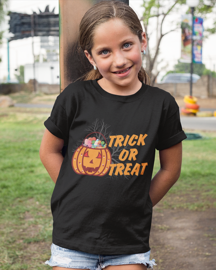 Kids Tee Trick or Treat Halloween Shirt