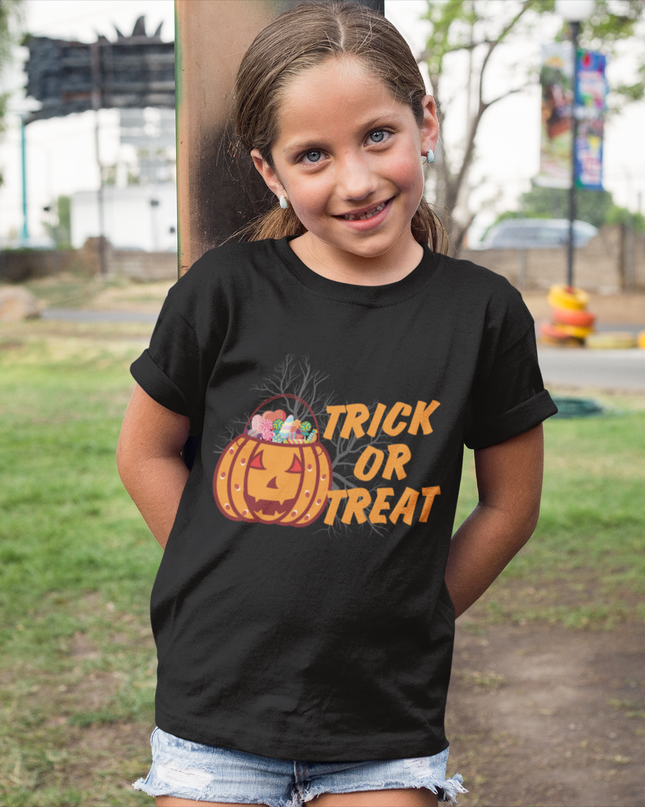 Kids Tee Trick or Treat Halloween Shirt