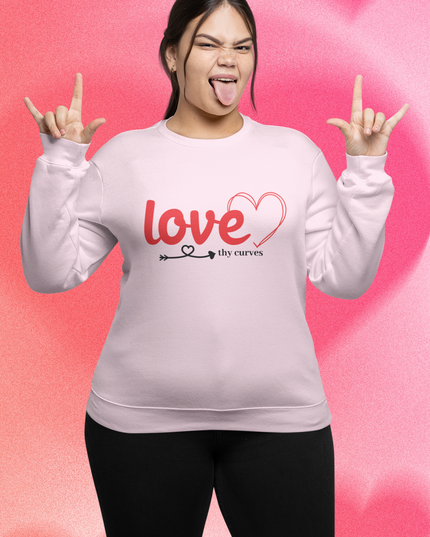 Love Thy Curves Sweatshirt for Women – Self Love & Body Positive Design