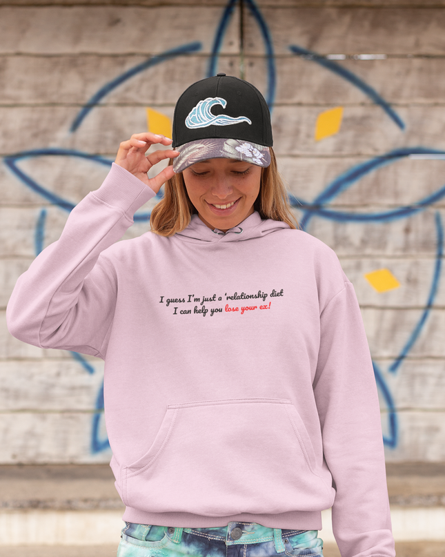 Relationship Diet Hoodie — "I guess I'm just a relationship diet" Breakup Humor Sweatshirt