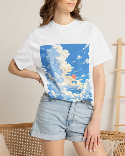 casual anime clothes cloud drift original anime sky t-shirt
