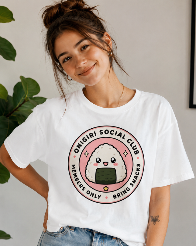 cute anime clothes onigiri social club kawaii t-shirt