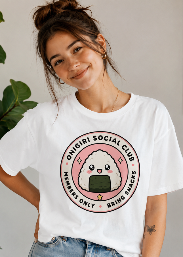 cute anime clothes onigiri social club kawaii t-shirt